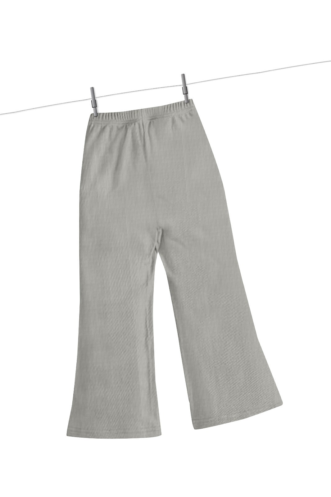 Women Cotton Blend Crop Top Palazzo Set(Grey)